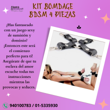 KIT BOMDAGE BDSM 4 PIEZAS 